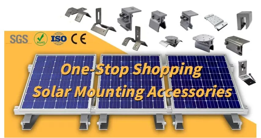 Solar Mounting Accessories Grounding Support Panel Middle Clamp Roof